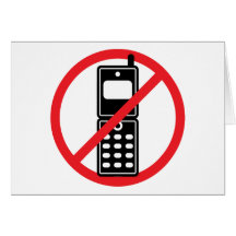 No Mobile Phones Card