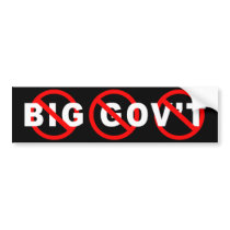 No More Big Government bumper sticker