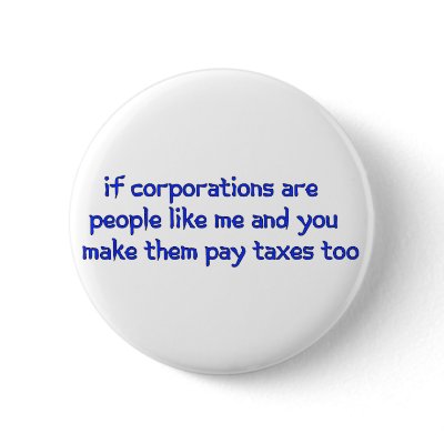 No More Corporate Welfare Pinback Buttons