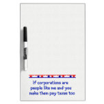 NO MORE CORPORATE WELFARE DRY ERASE WHITEBOARD