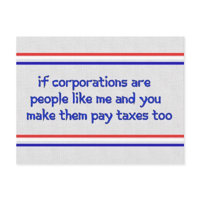 No More Corporate Welfare Postcard