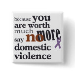 No More Domestic Violence buttons