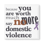 No More Domestic Violence magnets