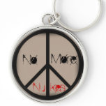 No More Nukes-Ban the Bomb Peace Sign keychains