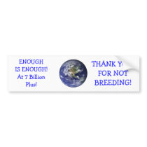 NO MORE PEOPLE! BUMPER STICKERS