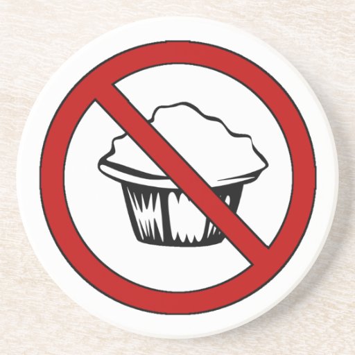 NO Muffin Tops! Funny Fat Joke Drink Coasters