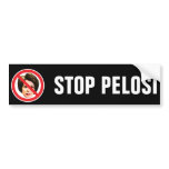 No Nancy Pelosi Black Bumper Sticker bumper stickers