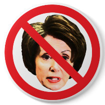 No Nancy Pelosi Pinback Button