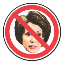 No Nancy Pelosi Round Stickers
