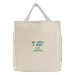 no need 2 panic, im , organic canvas bags