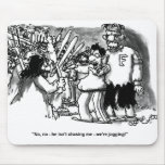"No, no - he isn't chasing me- we're jogging!" Mousepad