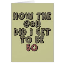 No Not Fifty 50th Birthday Party Invitations Greeting Card