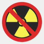 No Nukes Round Sticker