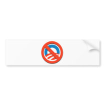 NO "O" / No Obama Bumper Sticker