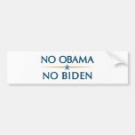 NO OBAMA NO BIDEN BUMPER STICKER
