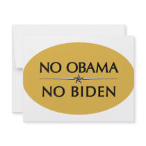 NO OBAMA NO BIDEN PERSONALIZED INVITATION