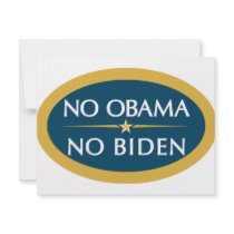 NO OBAMA NO BIDEN CUSTOM INVITATIONS