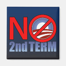 NO Obama Second Term Fridge Magnets