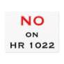 NO on HR 1022 Postcard
