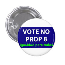 No On Prop 8- badge Button
