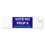 No On Prop 8- bumper sticker Spanish bumper stickers