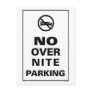 No OverNite Parking Post Cards