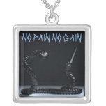 NO PAIN NO GAIN Weightlifting Necklace