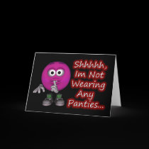 No Panties Valentines Card with Smiley