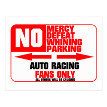 No Parking Auto Racing Sign Postcards