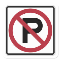 No Parking symbol sign