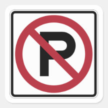 No Parking symbol sign Stickers