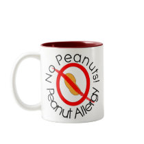 NO PEANUTS! Peanut Allergy Coffee Mug