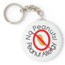 No Peanuts! Peanut Allergy Keychain
