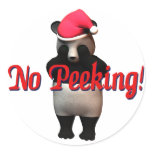 No Peeking Panda Bear! Sticker