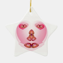 No pen or brush used for this SWEET HEART Christmas Tree Ornaments