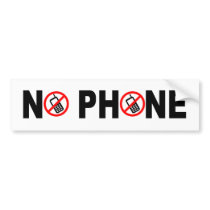 No Phone Bumper Stickers
