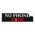 No Phone Zone (1.2) bumper stickers