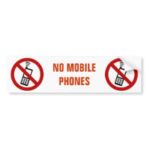 NO PHONE ZONE Sign - Bumper Sticker