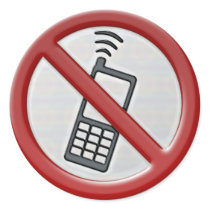 NO PHONE ZONE Sign - sticker
