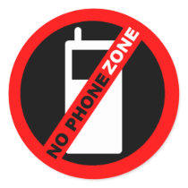 "No Phone Zone" Stickers