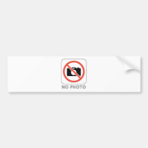 No Photo Bumper Stickers