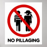 No Pillaging - Poster posters