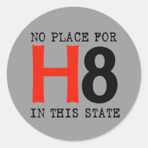 No place for H8 Round Sticker