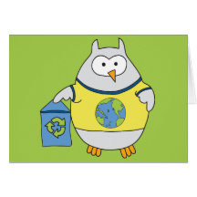 No Polluter Hooter Greeting Cards