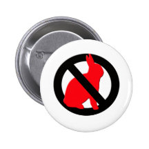 No Rabbits Allowed Pin