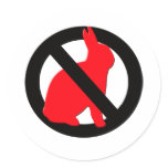 No Rabbits Allowed stickers