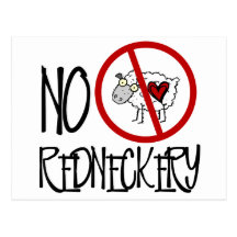 No Redneckery! Funny Redneck Sheep Postcards