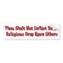 No Religious Crap Bumper Stickers