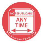 No republicans any time sticker