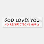 No Restrictions Bumper Stickers